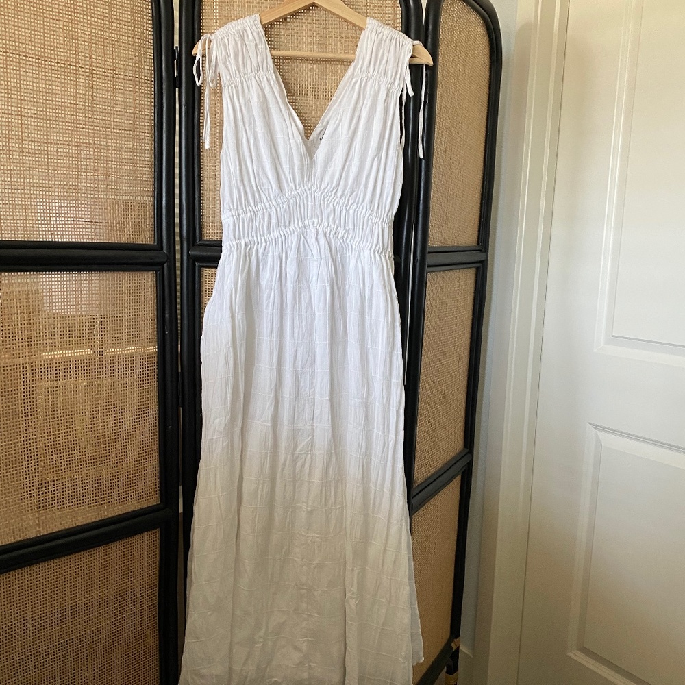 Madewell Summer Dress with Pockets - White - Size Med